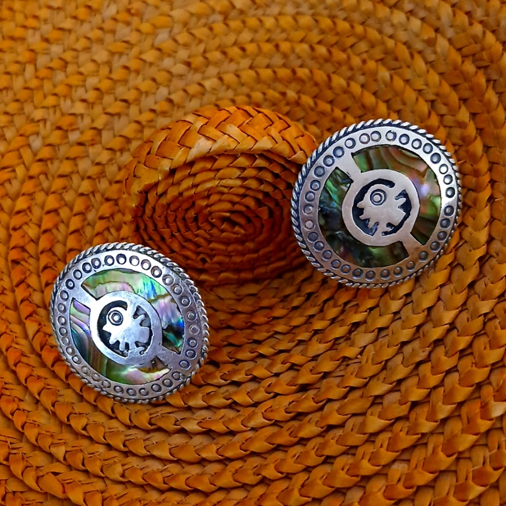 Vintage sterling silver cuff links